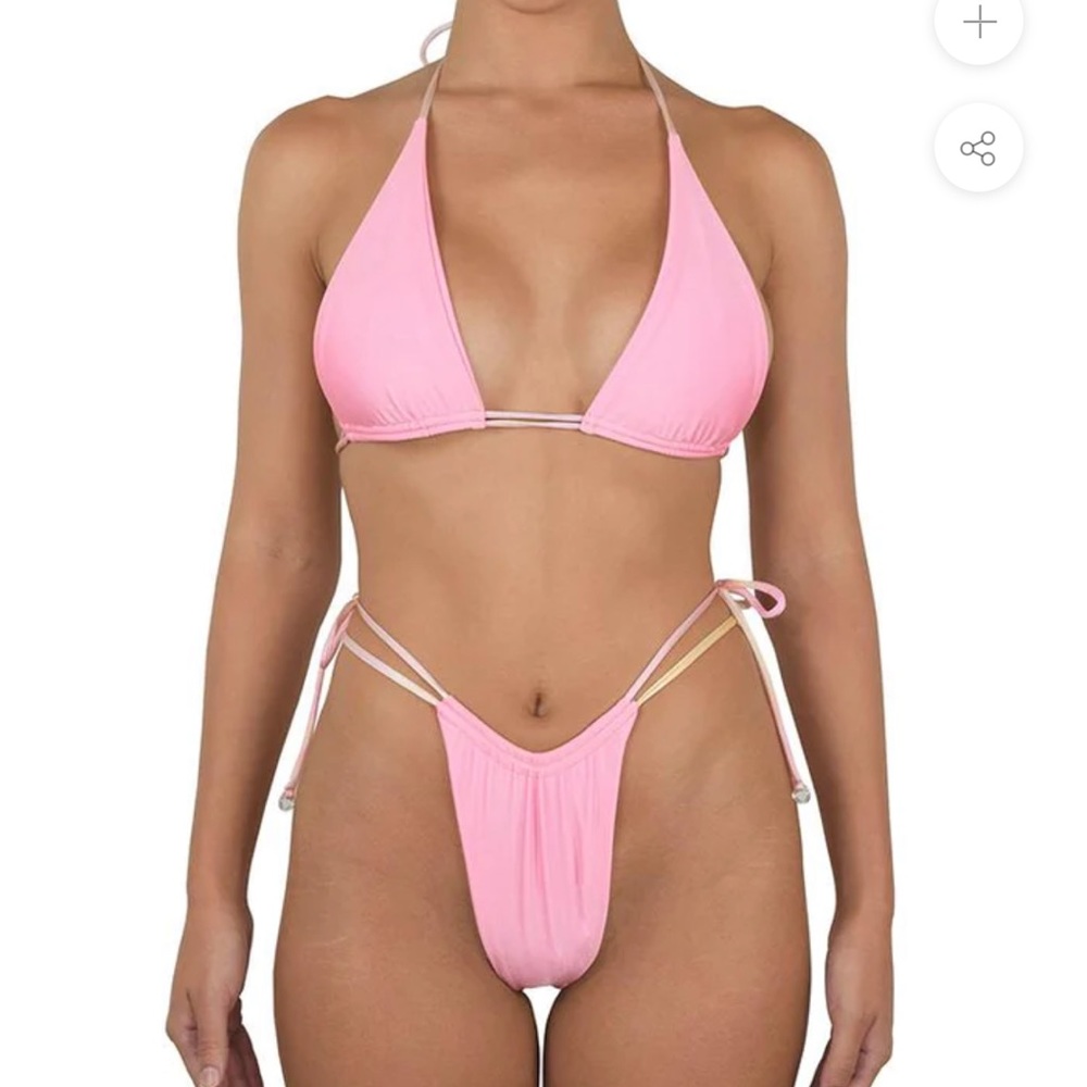 Heart of Sun pink bikini set